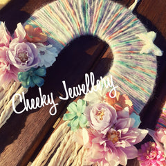 Rainbow pastel wall hanging