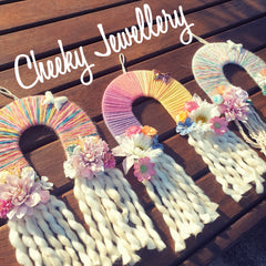 Rainbow pastel wall hanging