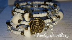 Bronze memory wire bracelet