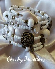 Bronze memory wire bracelet