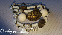 Bronze memory wire bracelet