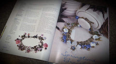 Purple Springtime charm bracelet