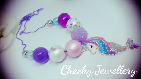 Unicorn mermaid necklace