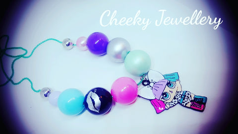 LOL doll bubblegum bead necklace