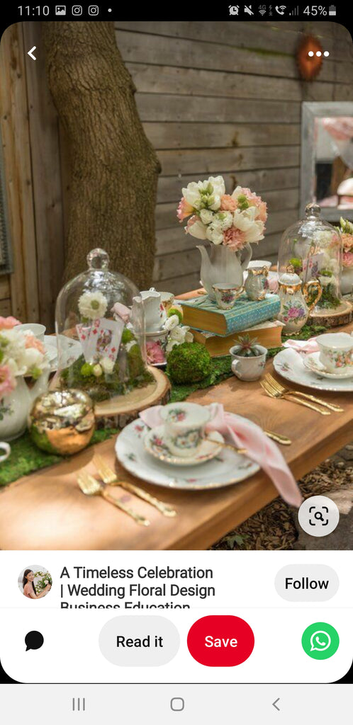 Elsie in Wonderland Party centre pieces
